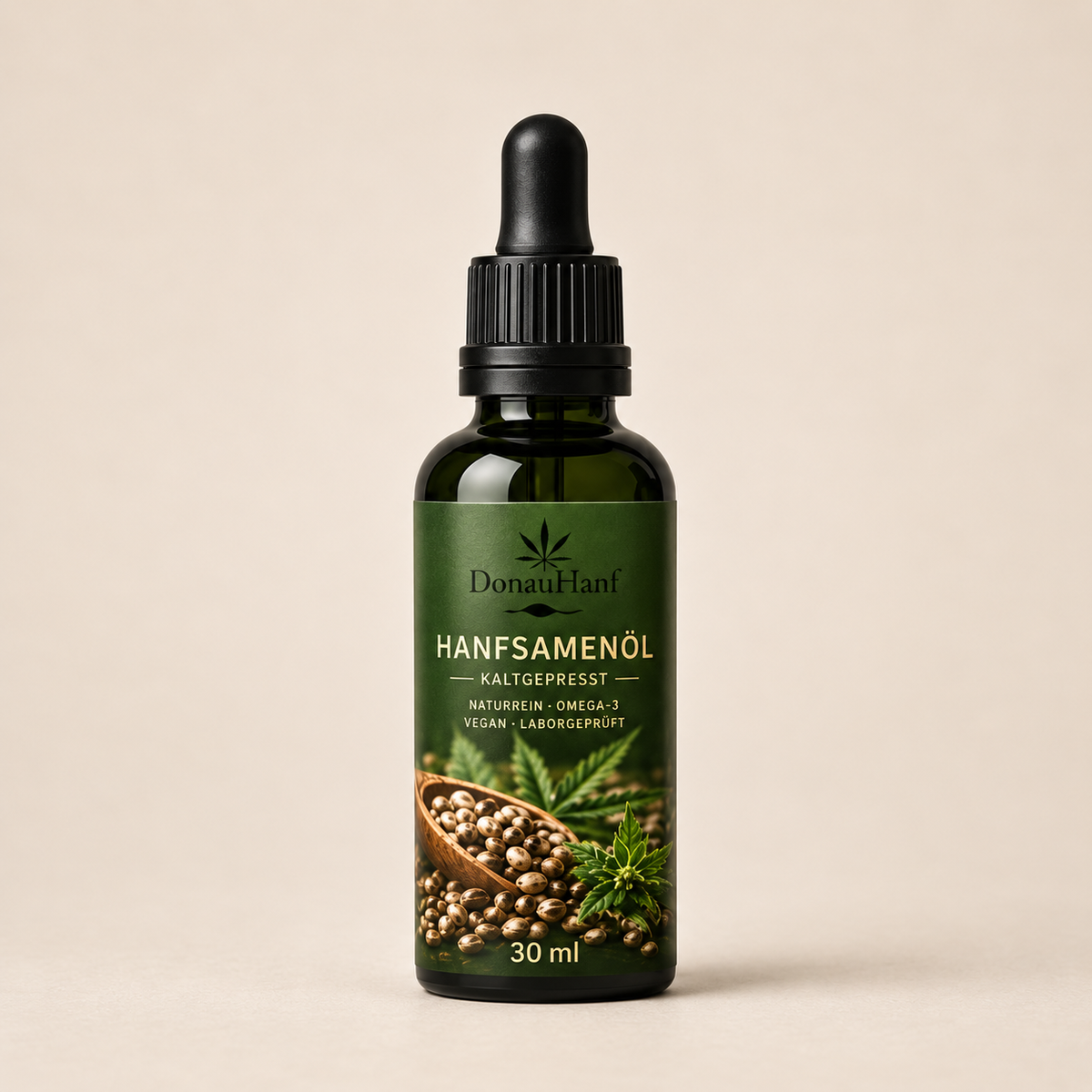 DONAU HANF Hanfsamenöl 30 ml – grüne Flasche